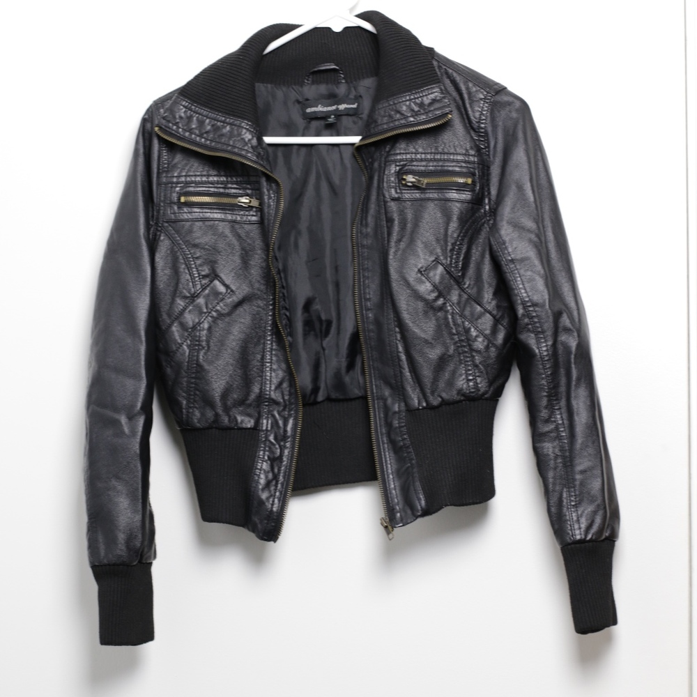Black Faux Leather Jacket